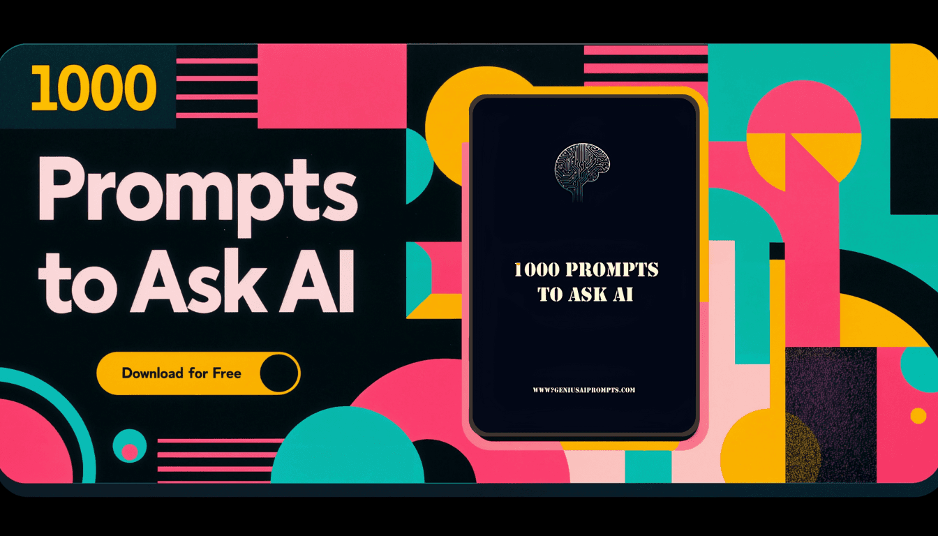 1000 Prompts to Ask AI ebook cover: Unlock creativity and innovation with AI prompts